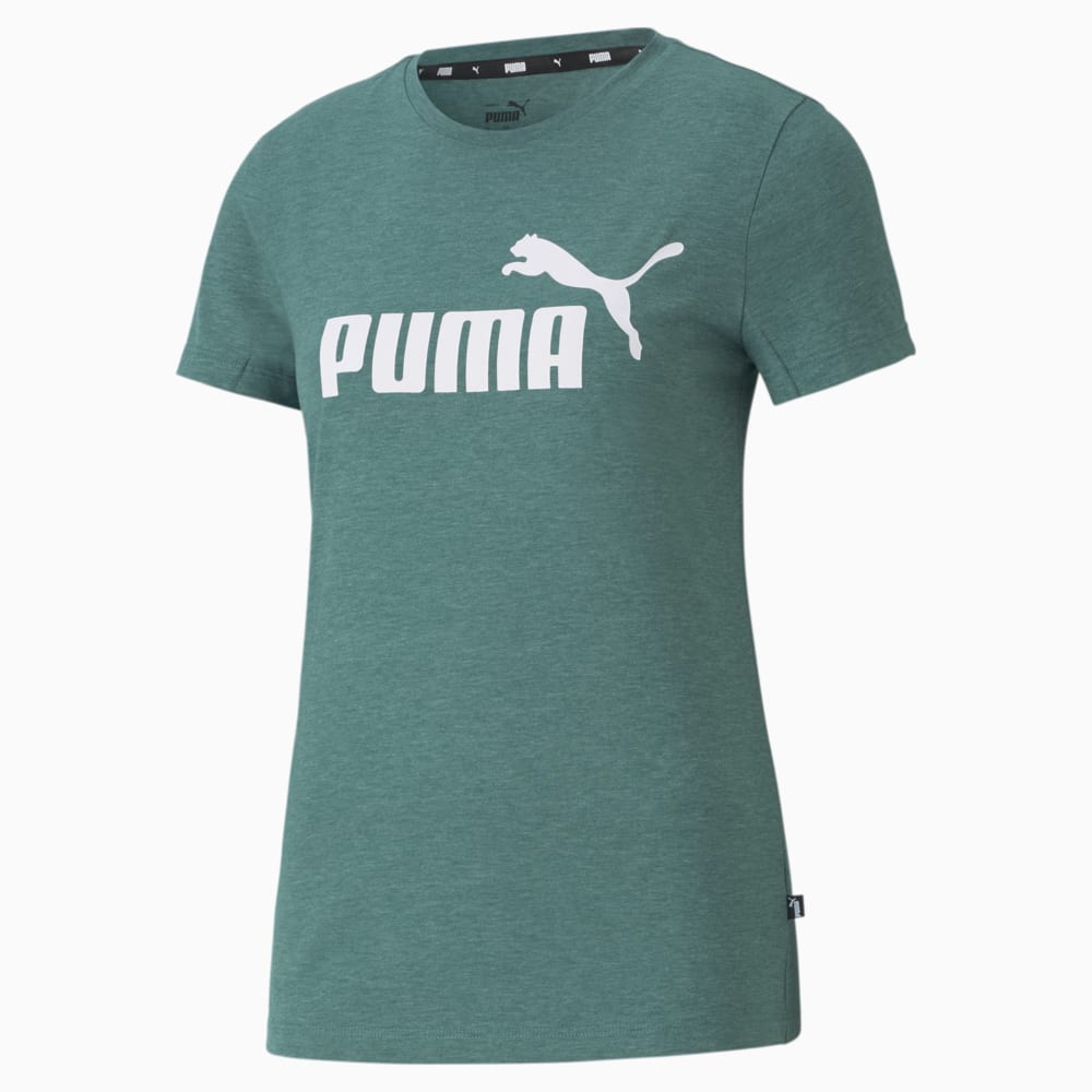 Изображение Puma Футболка Essentials Logo Heather Women's Tee #1: Blue Spruce Heather