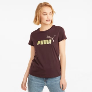 Изображение Puma Футболка Essentials+ Metallic Logo Women's Tee