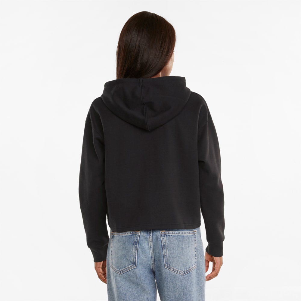 

PUMA - female - Толстовка Essentials+ Cropped Metallic Women' Hoodie – Puma Black-GOLD –, Черный