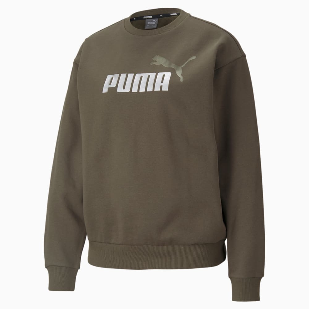 Зображення Puma Толстовка Essentials+ Metallic Logo Crew Neck Women's Sweatshirt #1: Grape Leaf-Silver