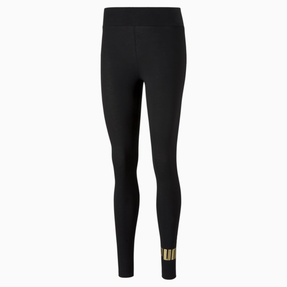 Зображення Puma Легінси Essentials+ Metallic Women's Leggings #1: Puma Black-GOLD