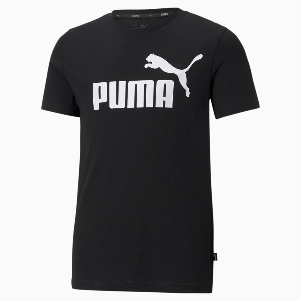 Зображення Puma Дитяча футболка Essentials Logo Youth Tee #1: Puma Black