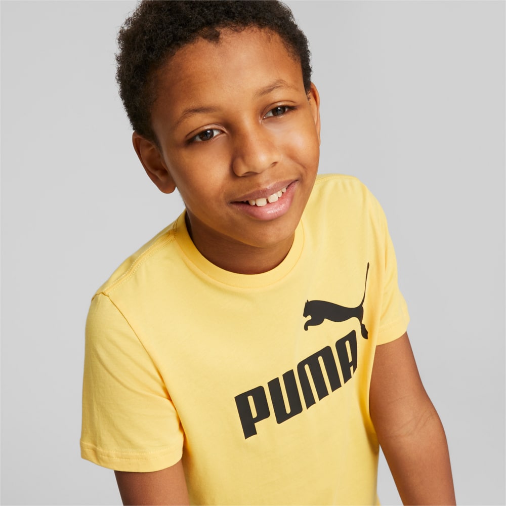 Изображение Puma Детская футболка Essentials Logo Youth Tee #2: Mustard Seed
