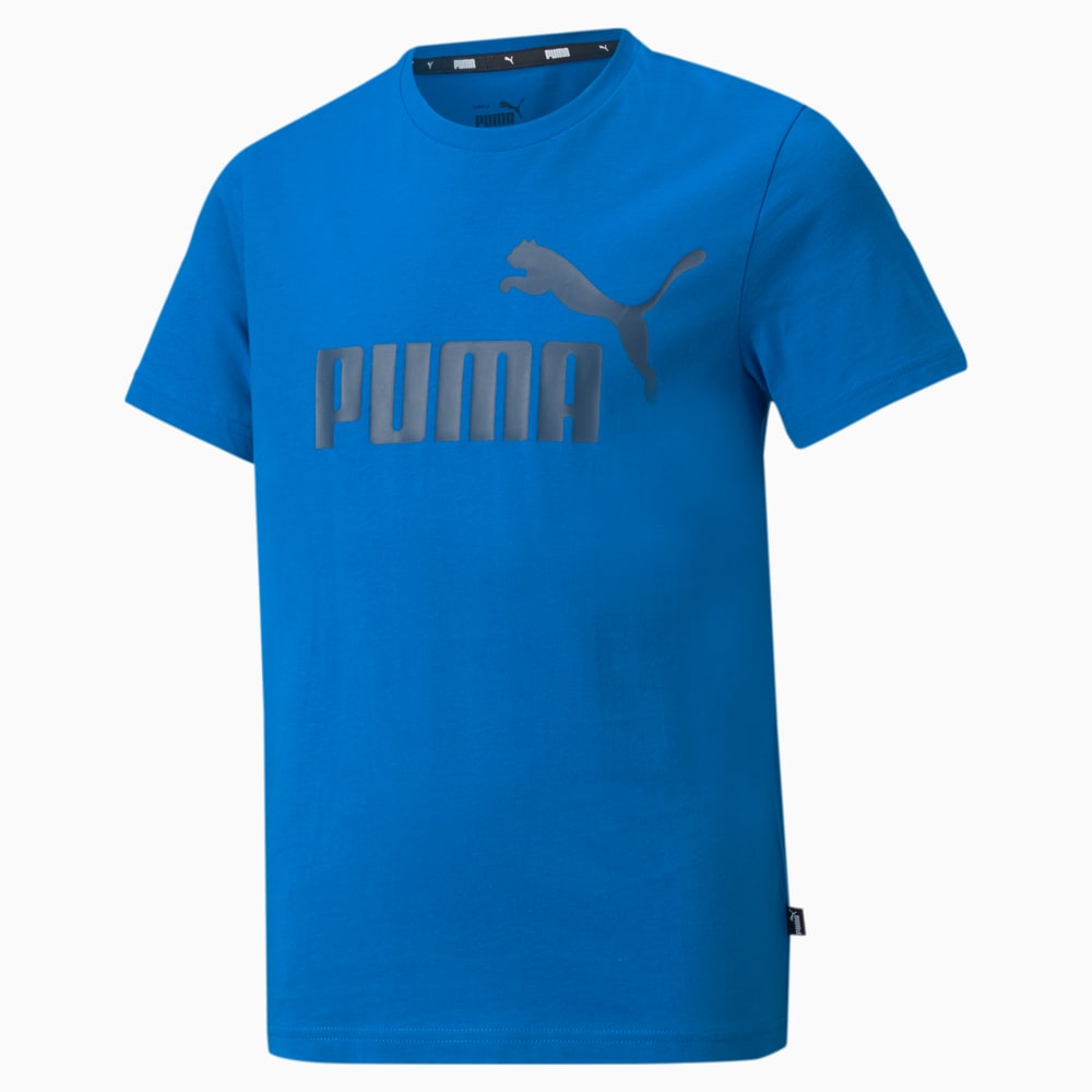 Изображение Puma Детская футболка Essentials Logo Youth Tee #1: Future Blue