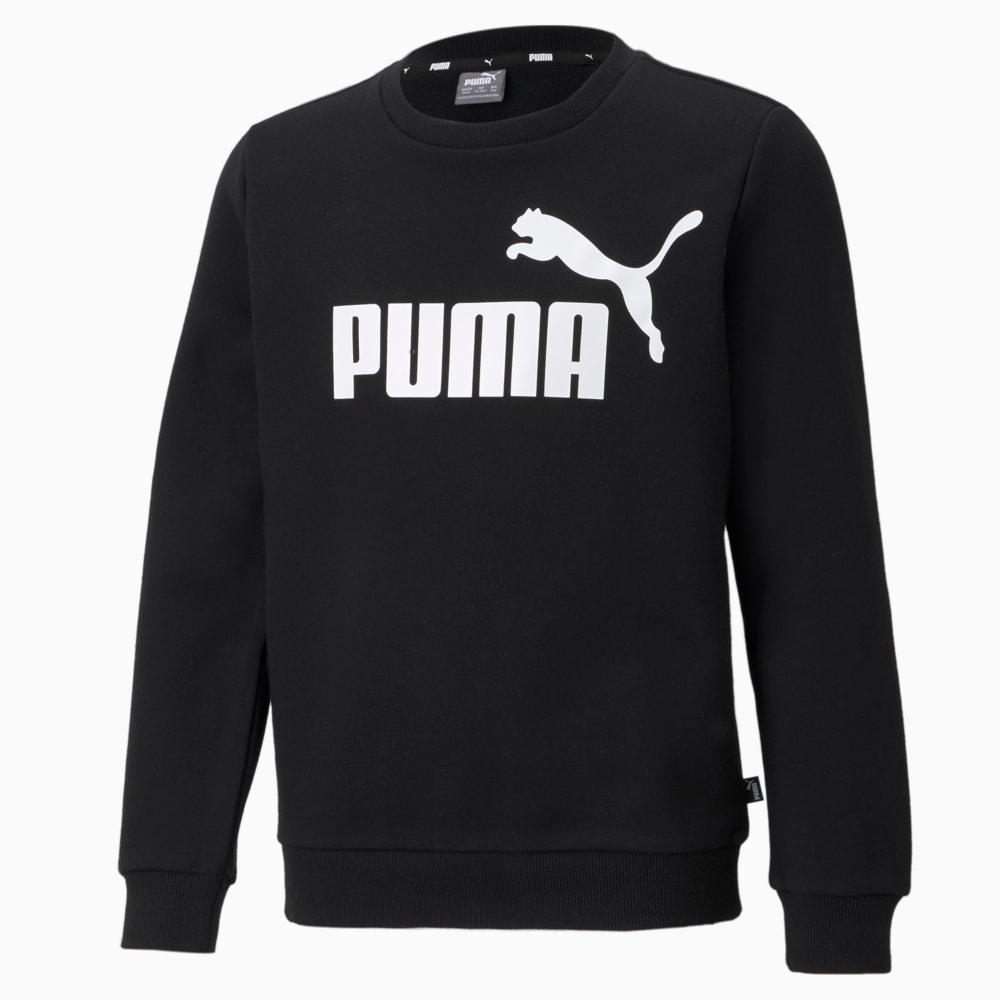 Image PUMA Moletom Essentials Crew Neck Big Logo Fleece Juvenil #1