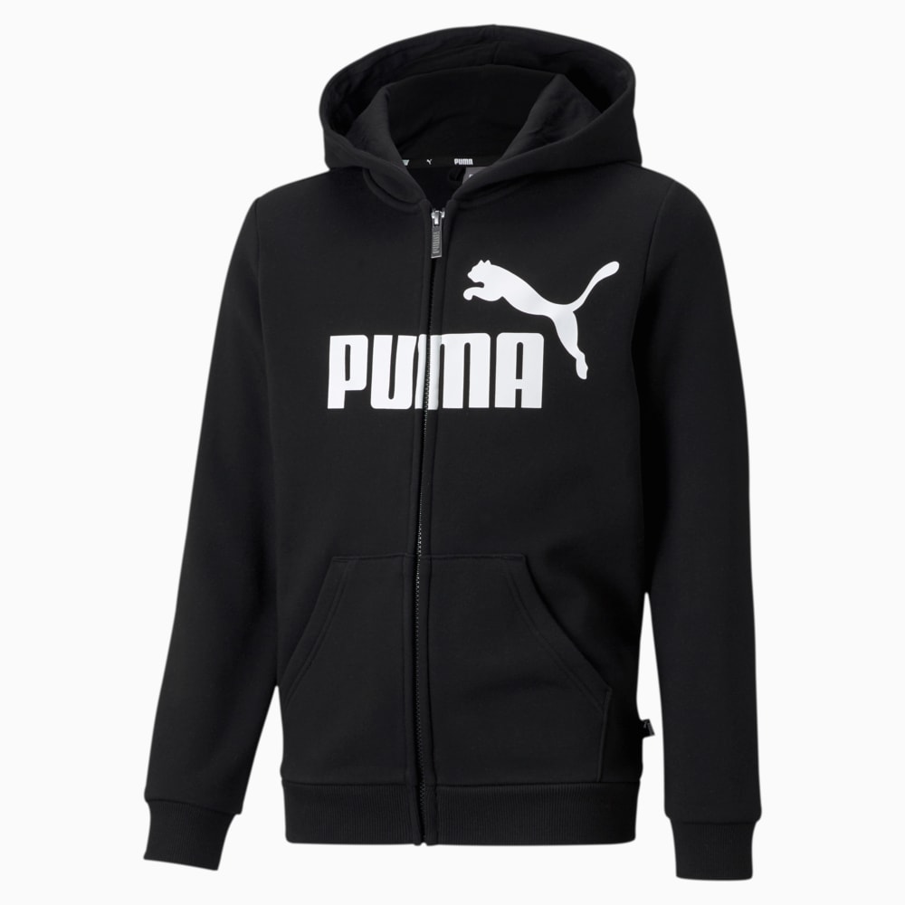 

PUMA - male - Детская толстовка Essentials Big Logo Full-Zip Youth Hoodie – Puma Black –, Черный