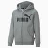 Изображение Puma Детская толстовка Essentials Big Logo Full-Zip Youth Hoodie #1: Medium Gray Heather