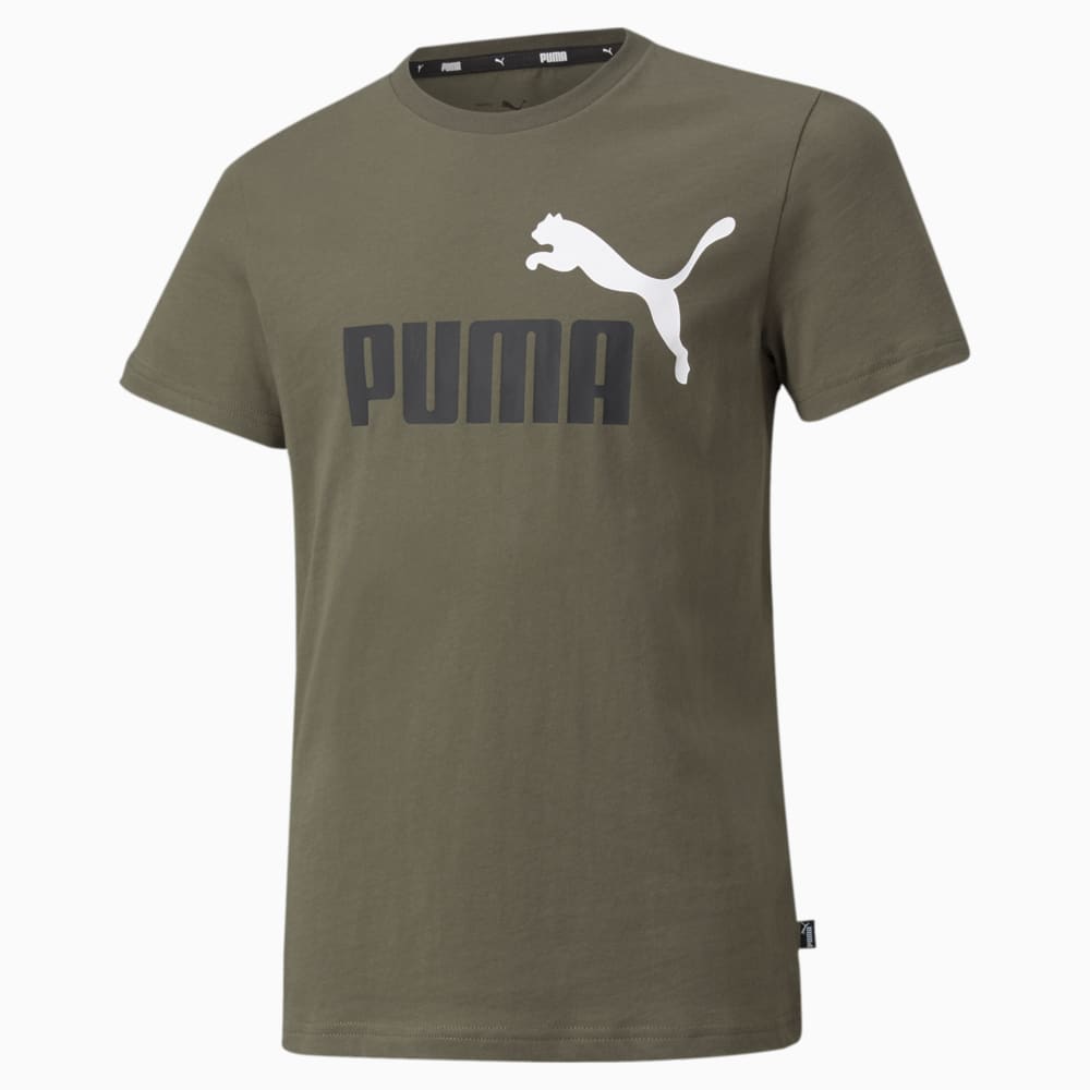 Изображение Puma Детская футболка Essentials+ Two-Tone Logo Youth Tee #1: Grape Leaf