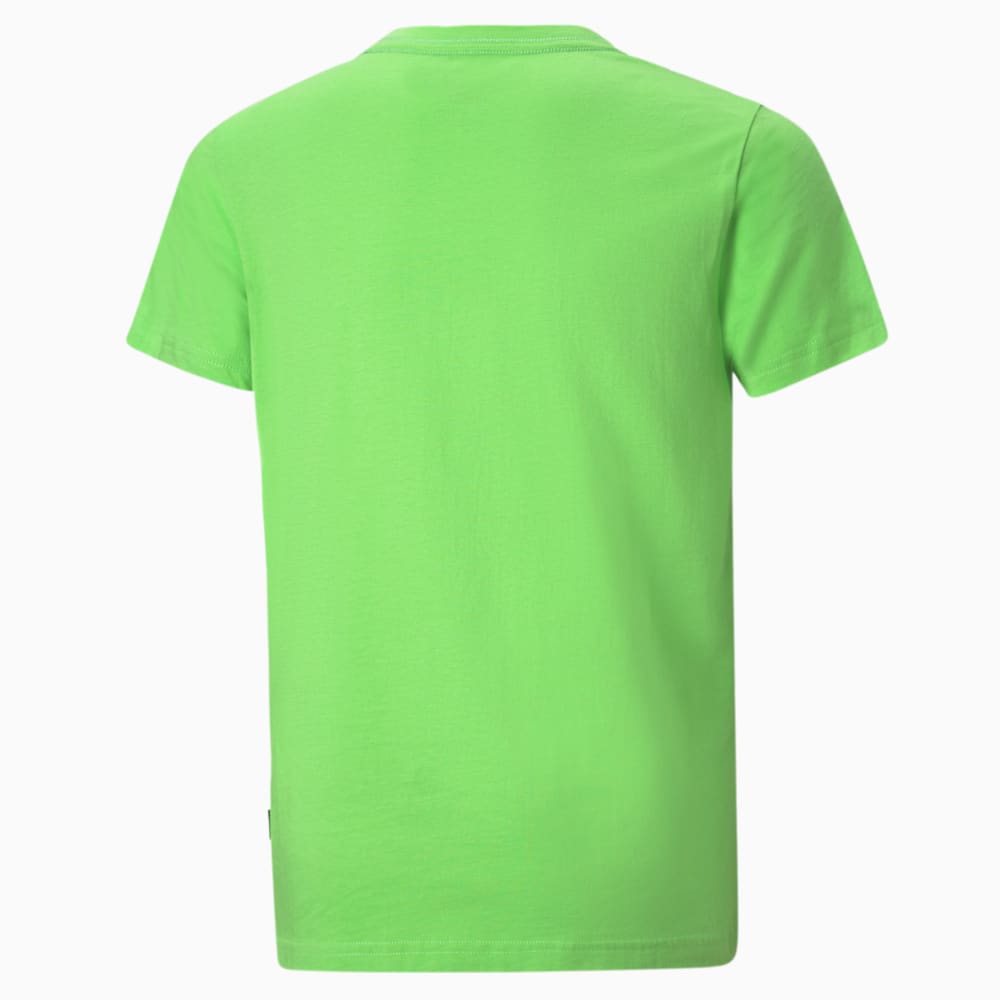 Изображение Puma Детская футболка Essentials+ Two-Tone Logo Youth Tee #2: green flash
