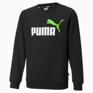 Изображение Puma Детская толстовка Essentials+ Two-Tone Big Logo Crew Neck Youth Sweater