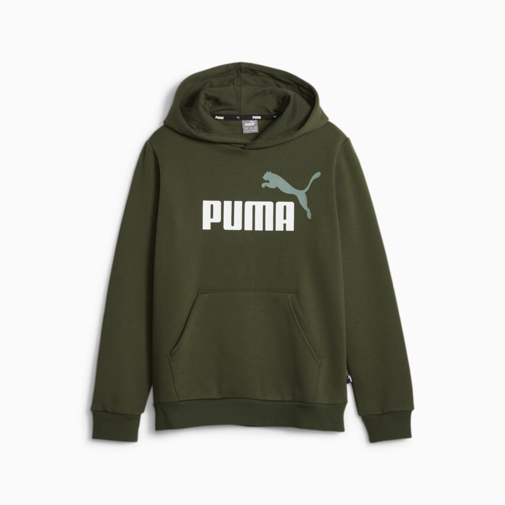 Изображение Puma Детская толстовка Essentials+ Two-Tone Big Logo Youth Hoodie #1: Myrtle