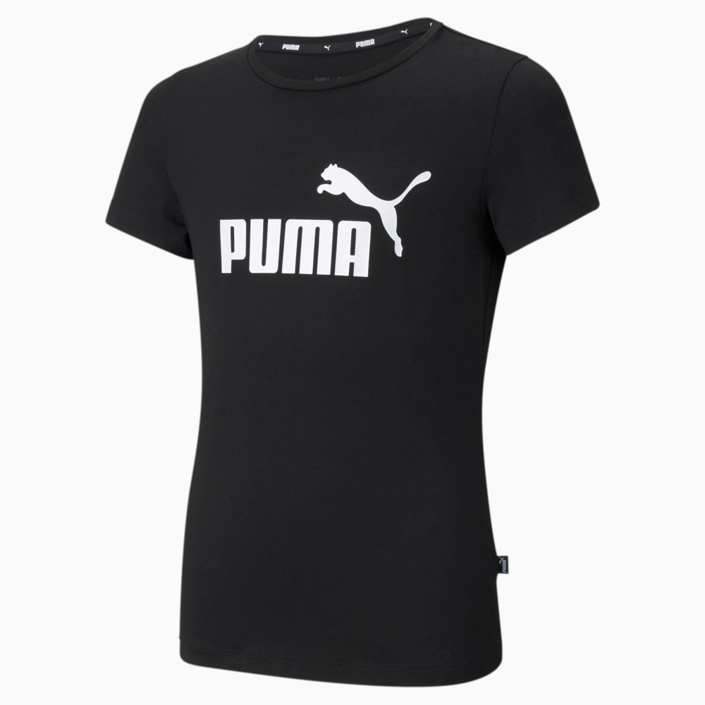 Изображение Puma Детская футболка Essentials Logo Youth Tee #1: Puma Black