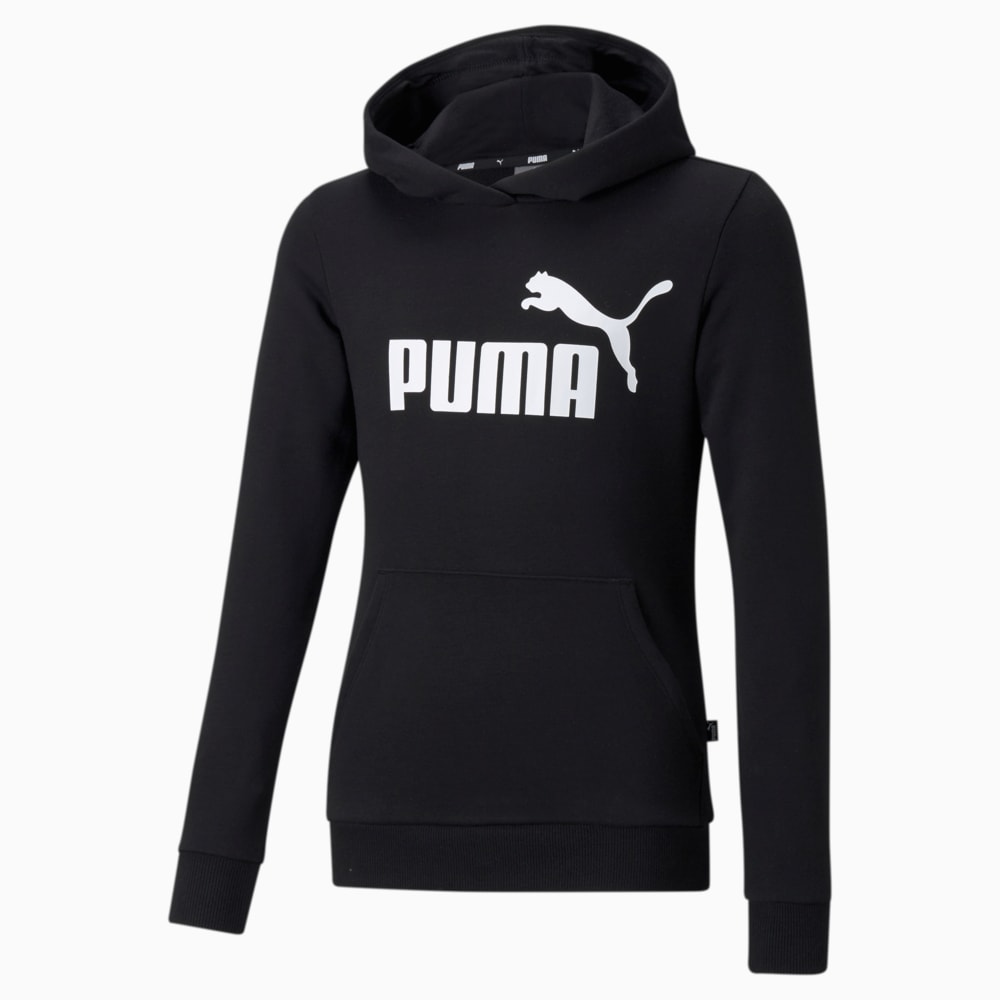 Изображение Puma Детская толстовка Essentials Logo Youth Hoodie #1: Puma Black