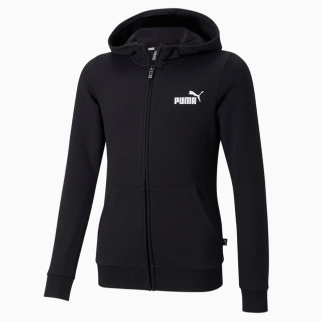 Polerón con capucha, cierre completo y logotipo pequeño Essentials
