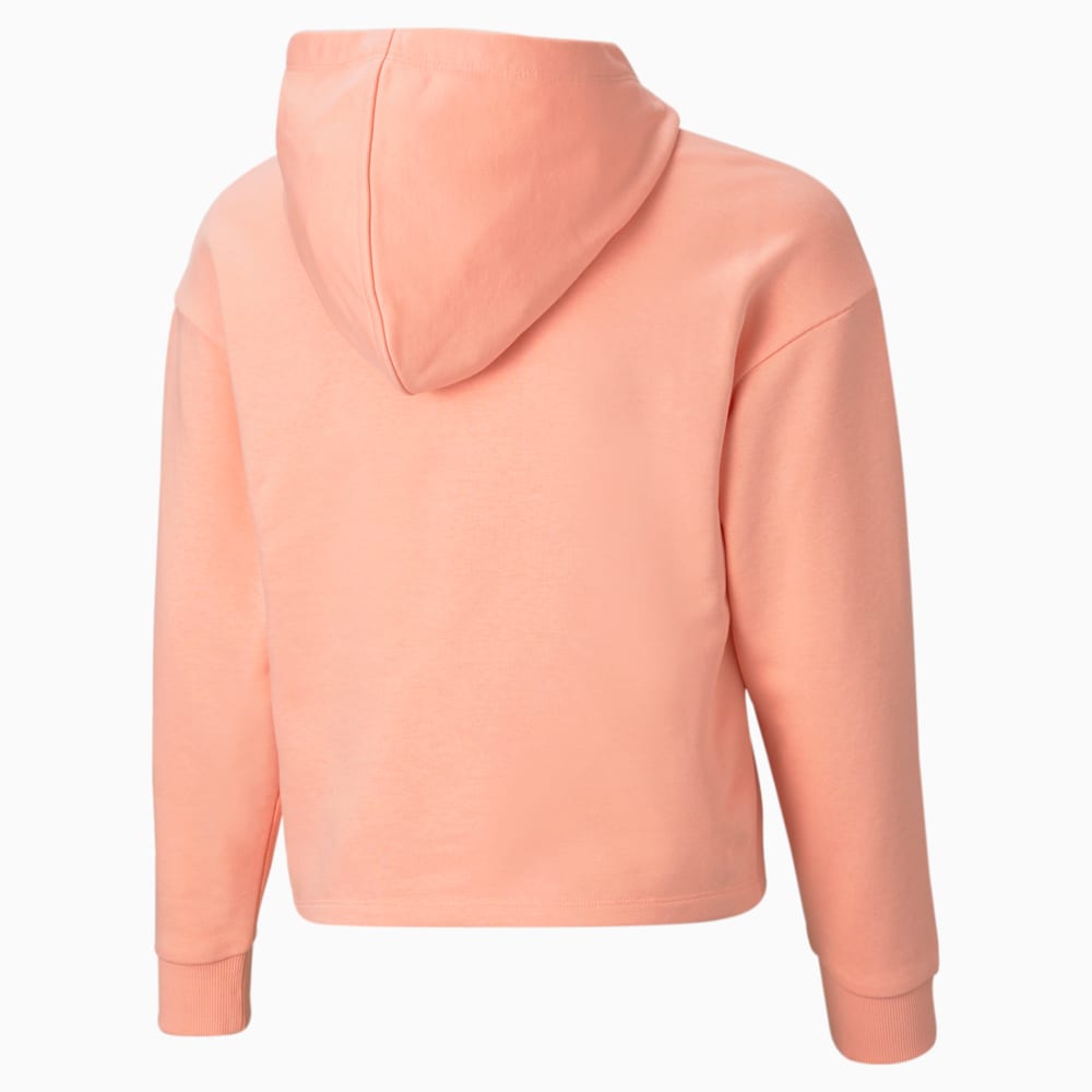 Essentials Logo Cropped Youth Hoodie Apricot Blush Puma 587046 26