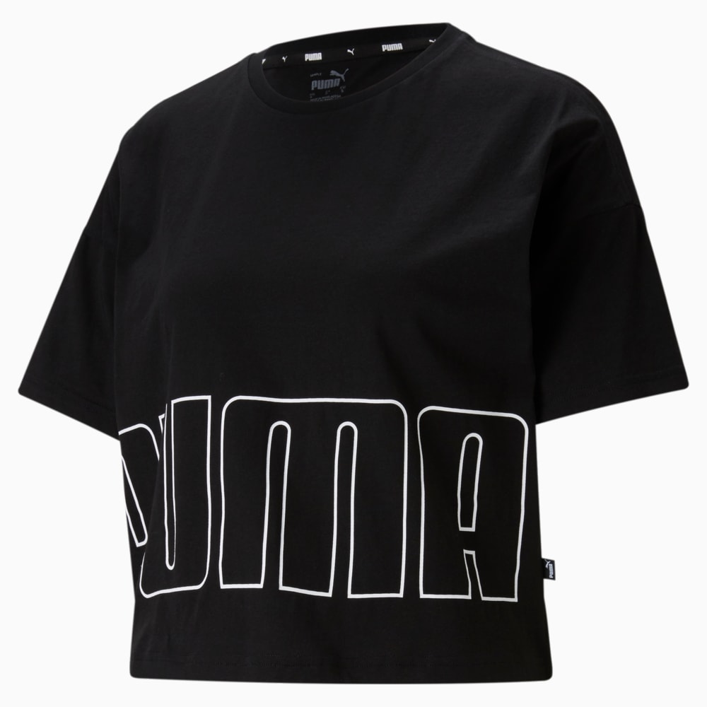 Зображення Puma Футболка Logo Cropped Women’s Tee #1: Puma Black