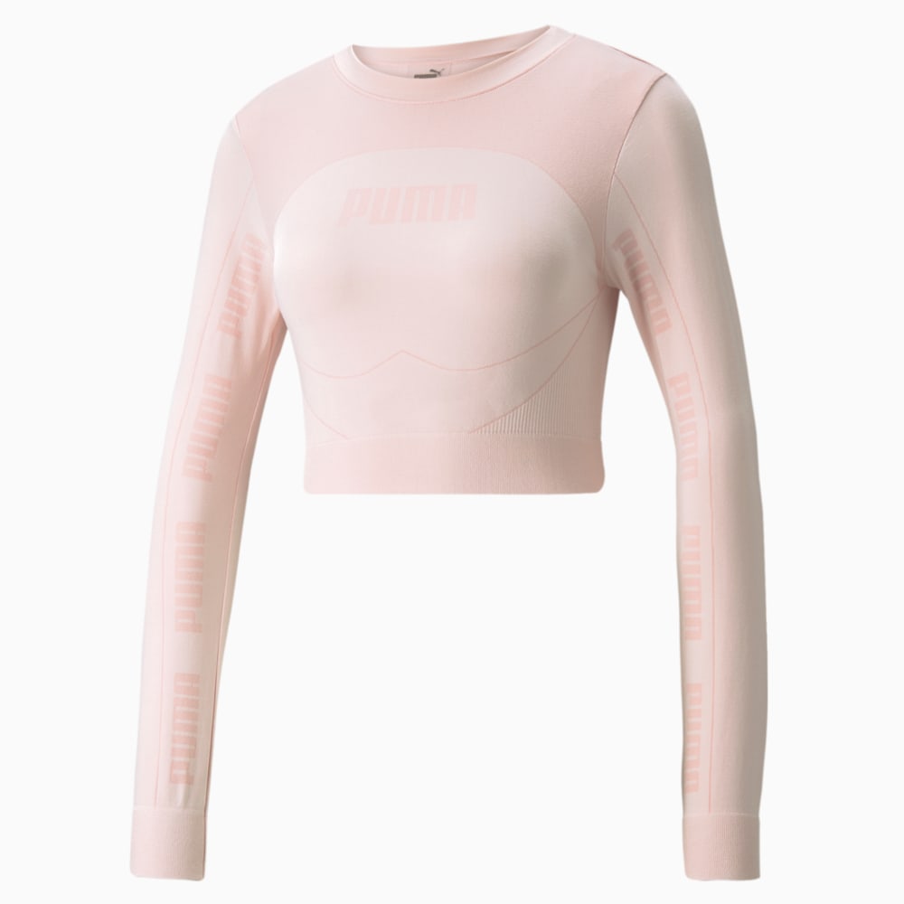 Зображення Puma Футболка з довгим рукавом Evostripe evoKNIT Long Sleeve Women's Tee #1: Lotus