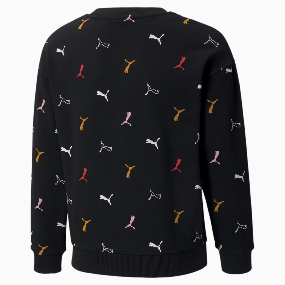 

PUMA - female - Детская толстовка Classics Graphics Crew Neck Youth Sweatshirt – Puma Black-AOP –, Черный
