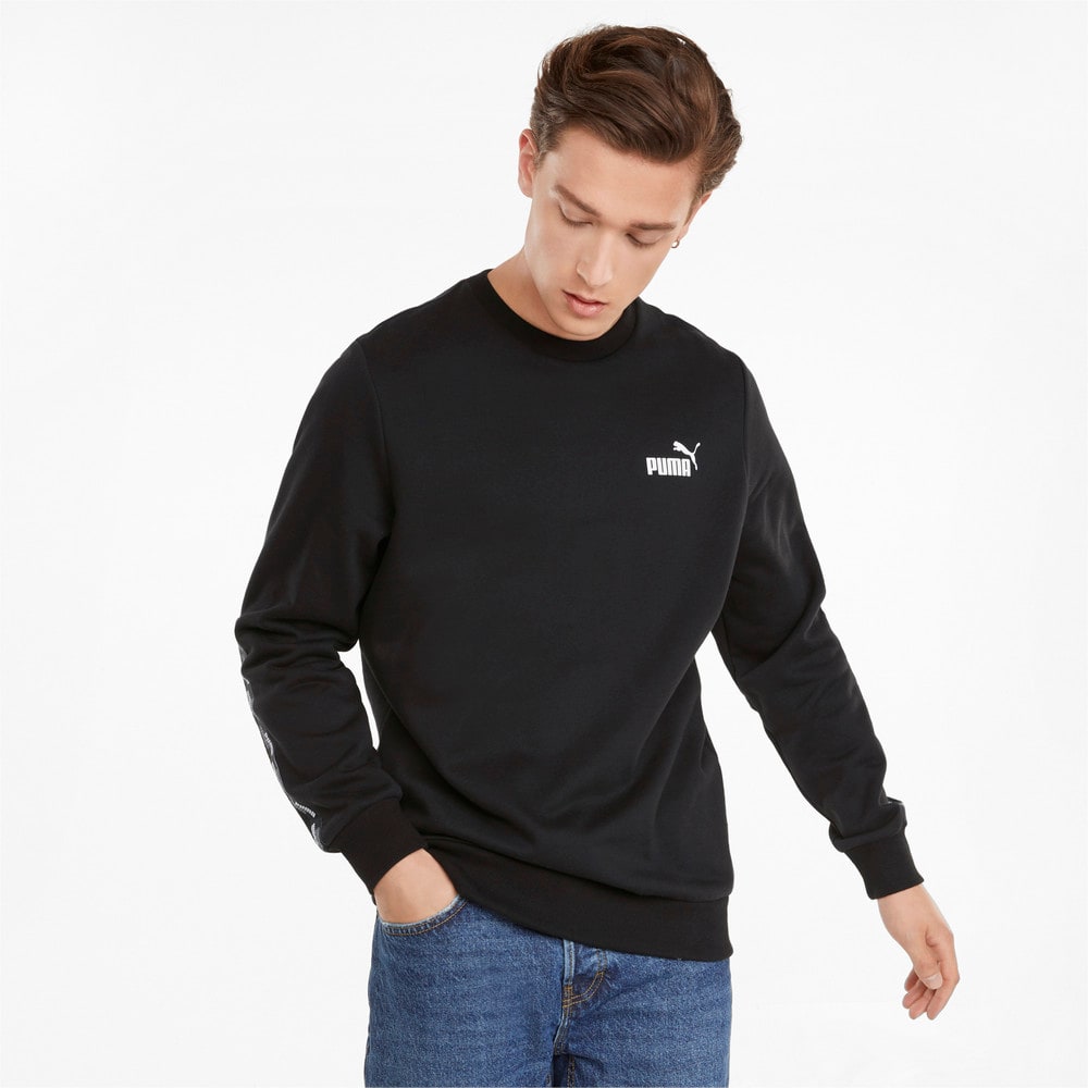 puma tape tie waist crew sweatshirt