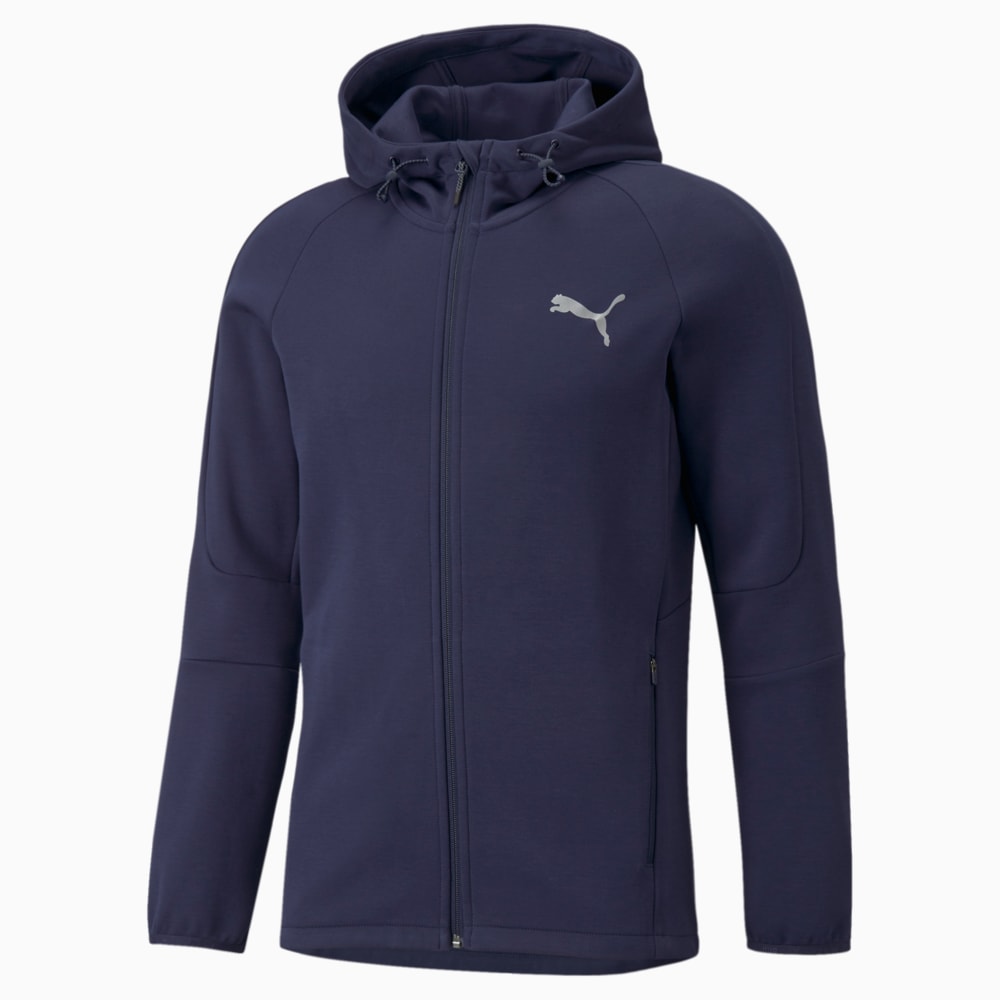 Изображение Puma Толстовка Evostripe Full-Zip Men's Hoodie #1: Peacoat