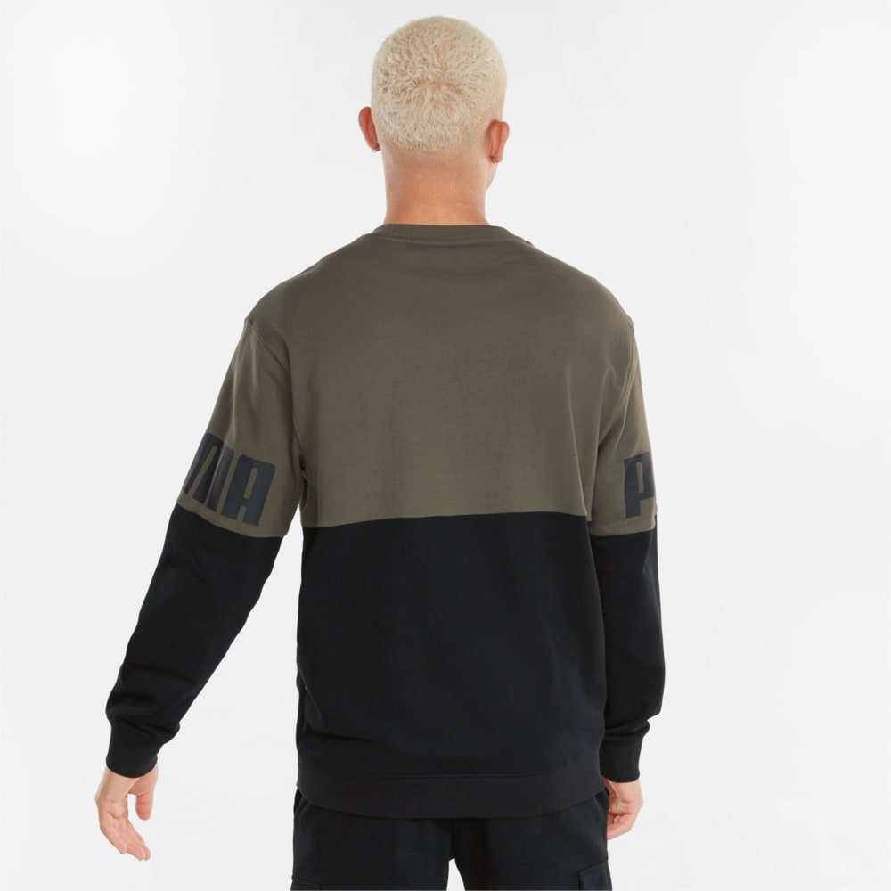 

PUMA - male - Толстовка Power Colourblock Crew Neck Men's Sweatshirt – Grape Leaf –, Зеленый