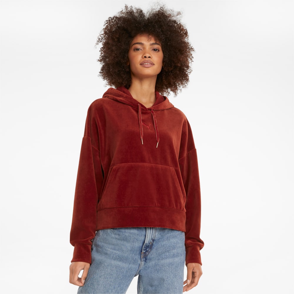 фото Толстовка her velour women's hoodie puma