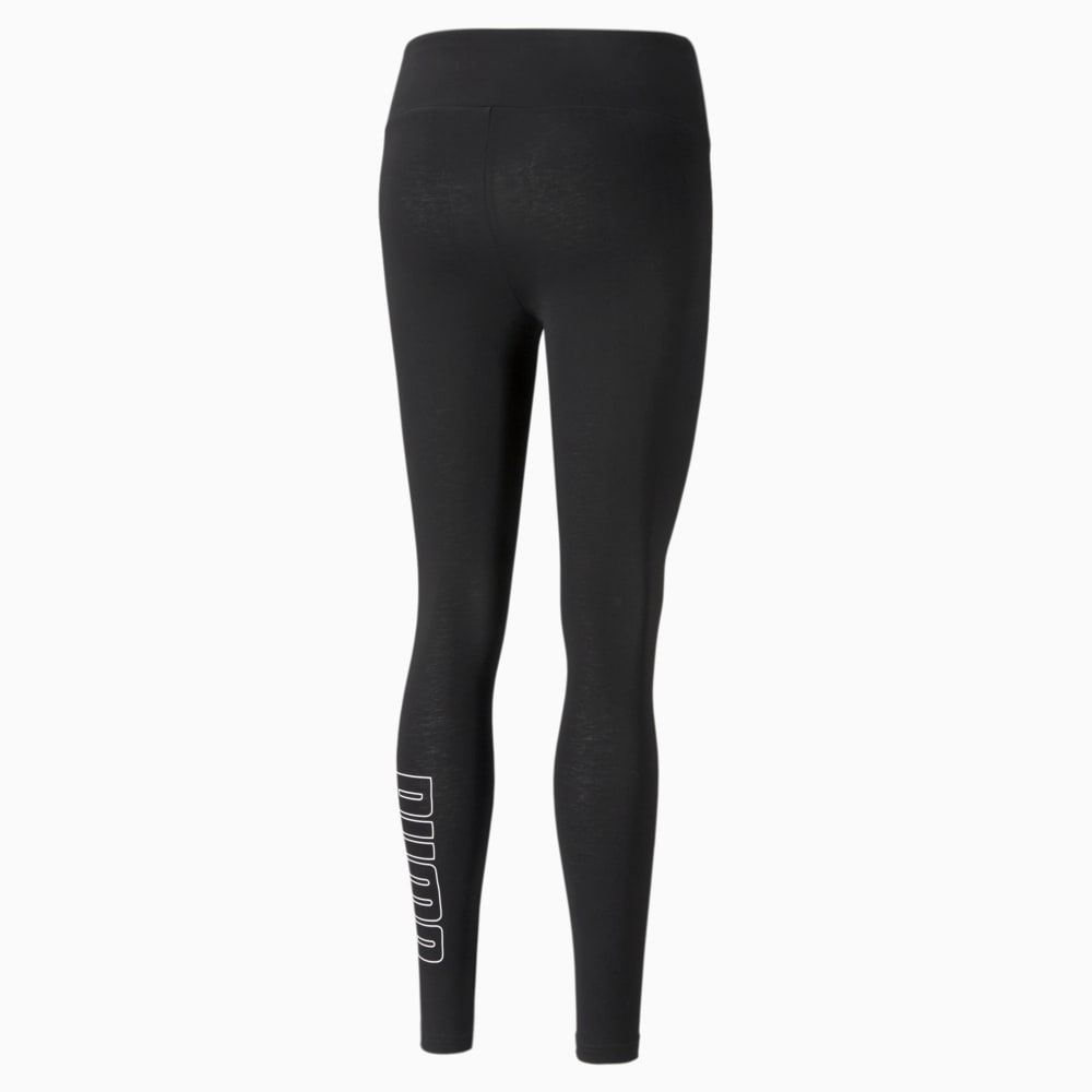 Изображение Puma Легинсы Power Logo Women's Leggings #2: Puma Black-white