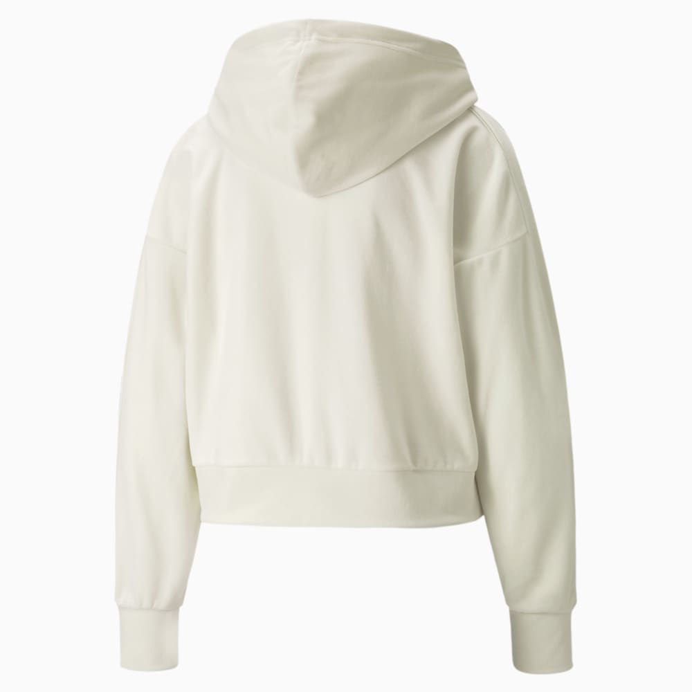 фото Толстовка iconic t7 velour full-zip women's hoodie puma