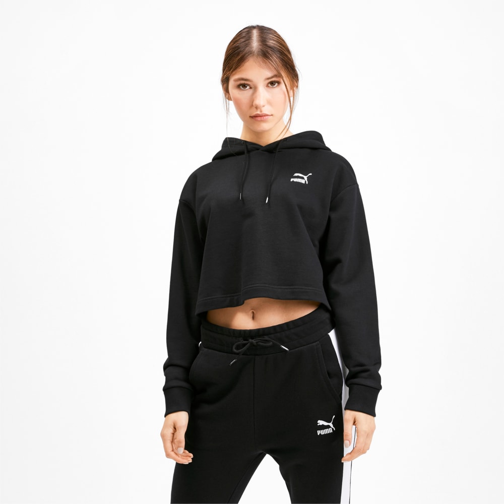 Зображення Puma Толстовка Claw Cropped Hoody #1: Puma Black