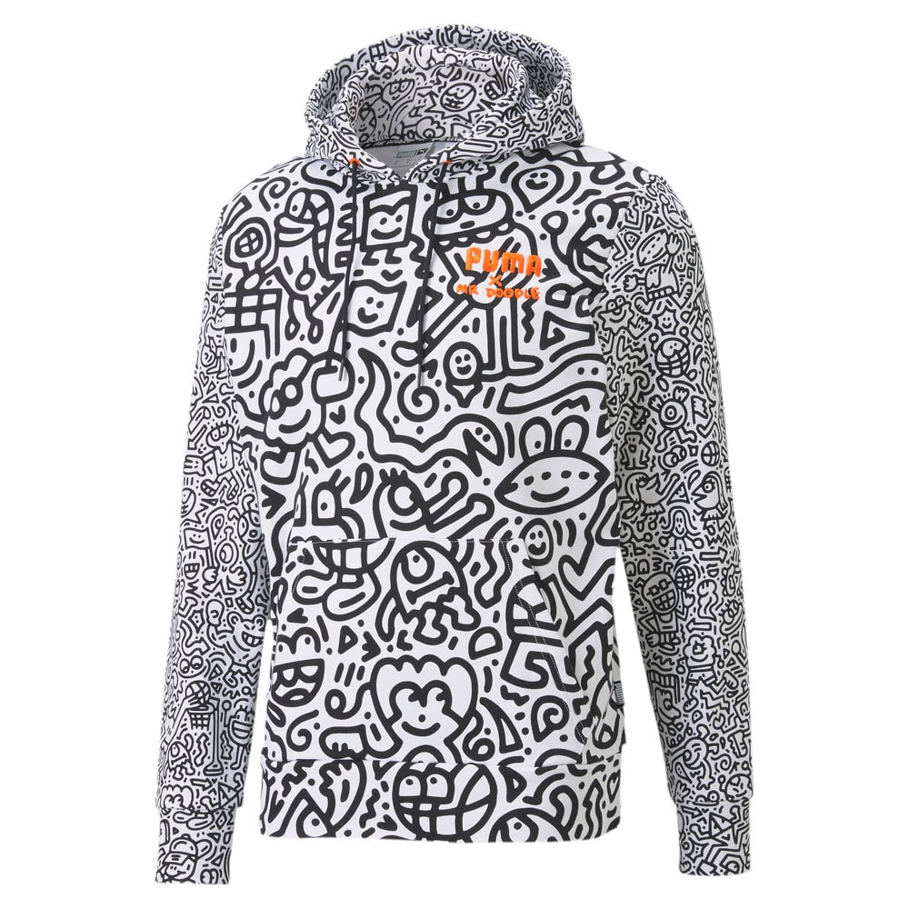 Puma X Mr Doodle Printed Erkek Kapusonlu Sweatshirt Beyaz Puma Puma Turkiye Resmi Alisveris Sitesi