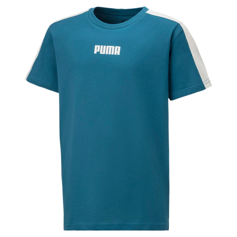 Logo Cocuk T Shirt Mavi Puma Puma Turkiye Resmi Alisveris Sitesi