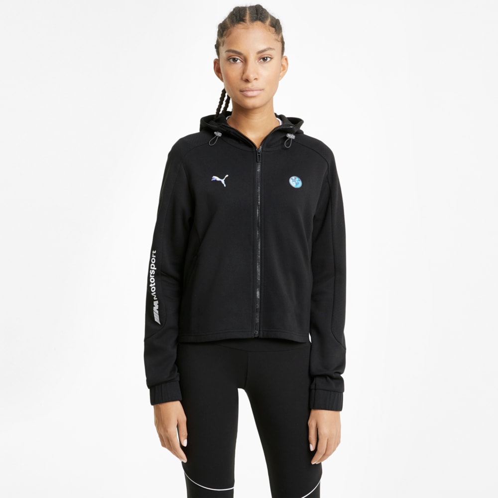 Зображення Puma Толстовка BMW M Motorsport Women's Sweat Jacket #1: Puma Black