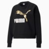 Зображення Puma Толстовка Classics Logo Crew Neck Women's Sweater #4: Puma Black-metallic