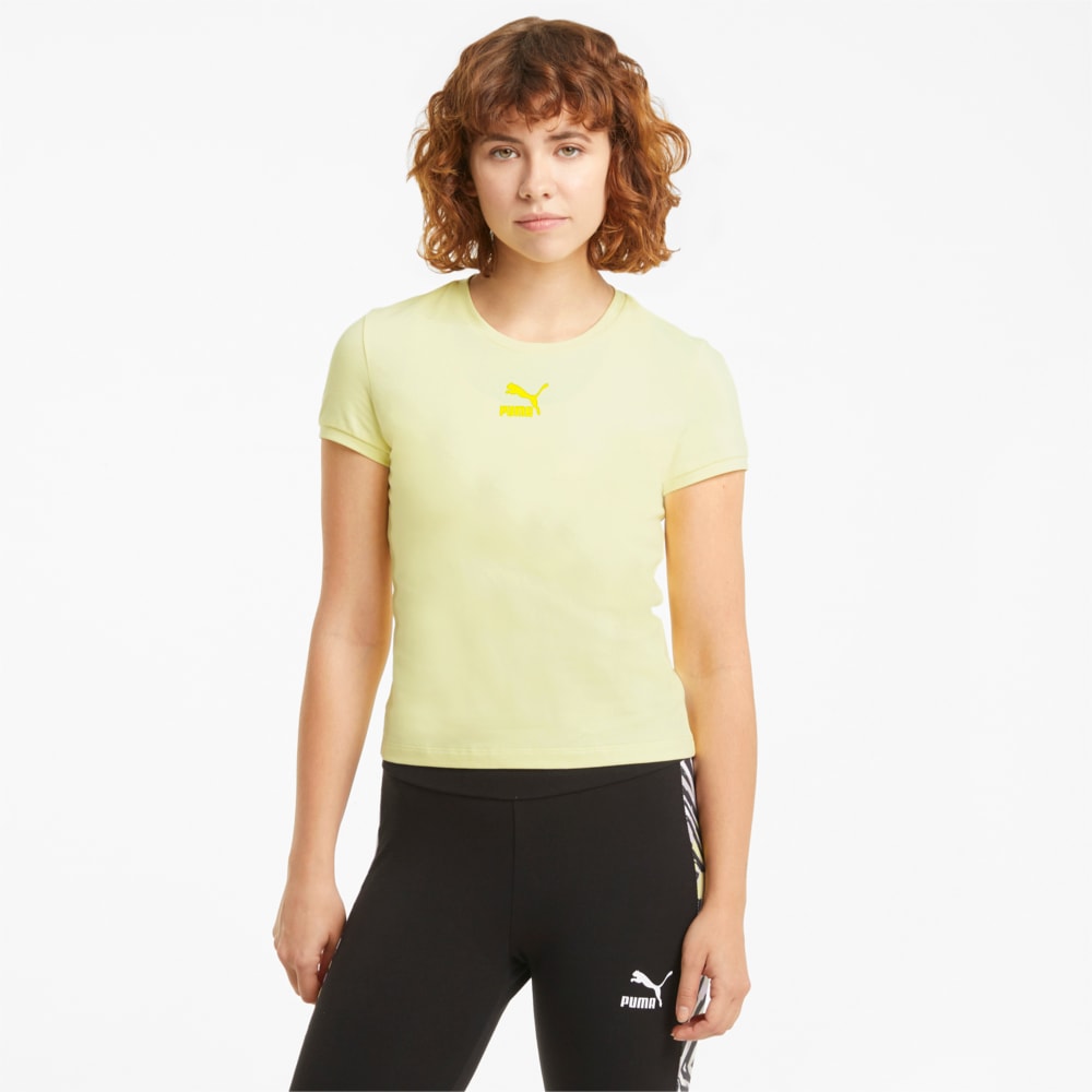 Зображення Puma Футболка Classics Fitted Women's Tee #1: Yellow Pear