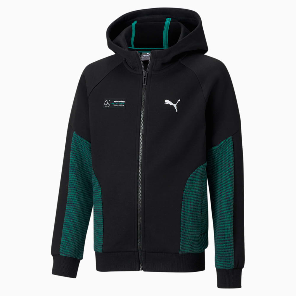 Зображення Puma Дитяча толстовка Mercedes F1 Hooded Youth Sweat Jacket #1: Puma Black