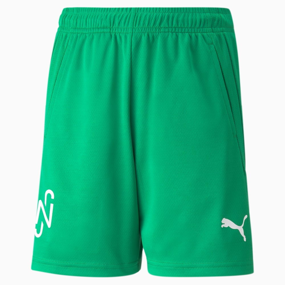 Puma green football shorts cheap