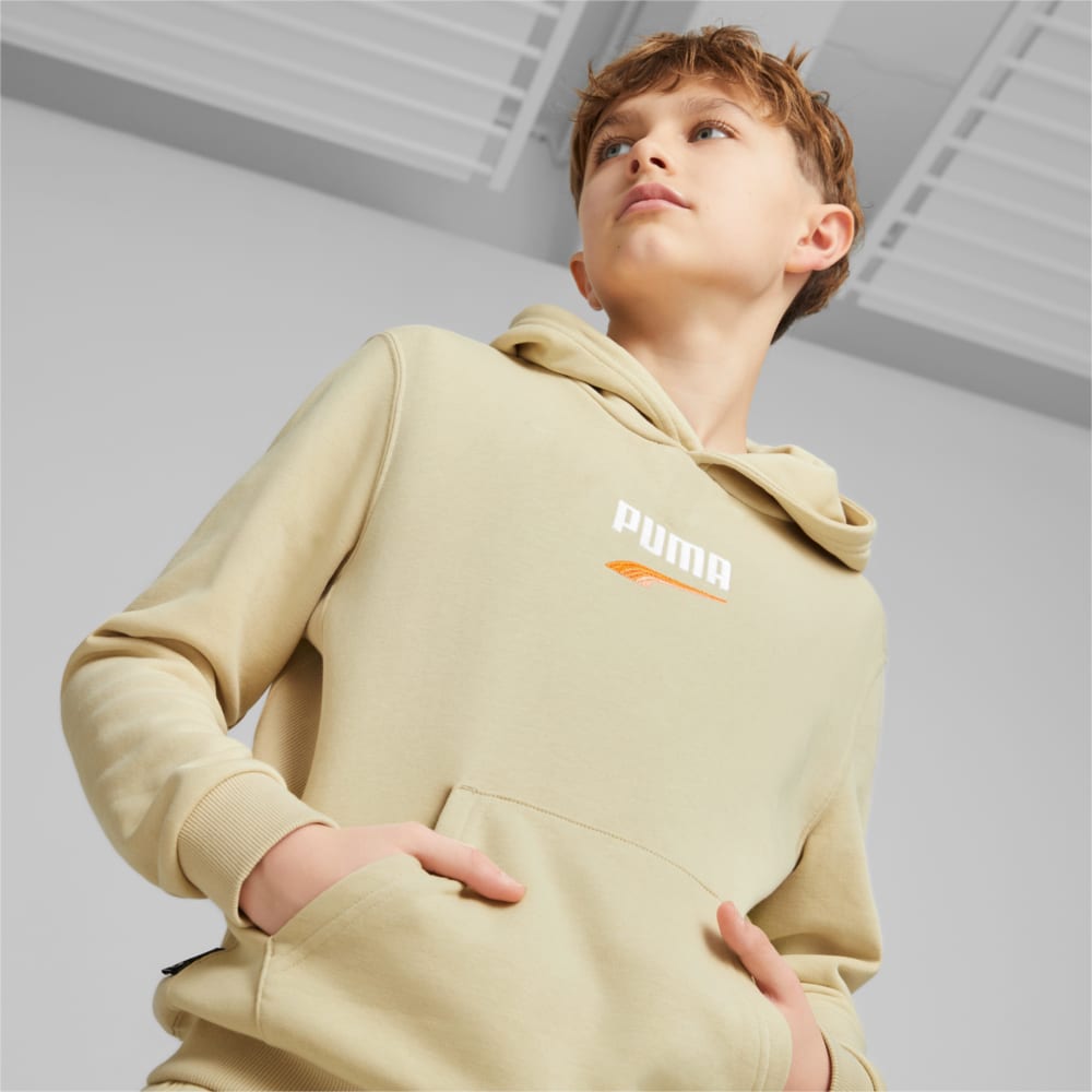 Изображение Puma Детская толстовка Downtown Hoodie Youth #1: Granola