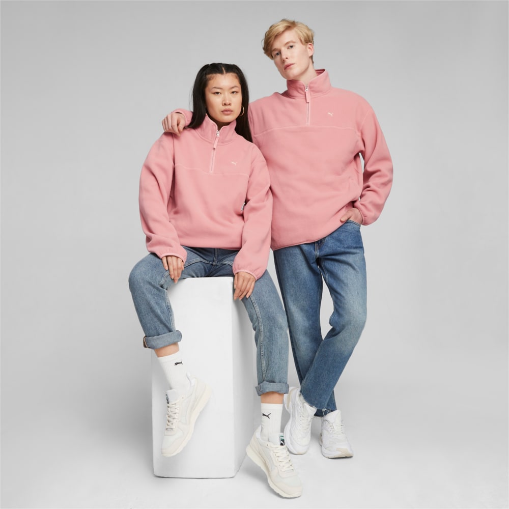 Изображение Puma Толстовка MMQ Polar Fleece Sweatshirt #1: Future Pink