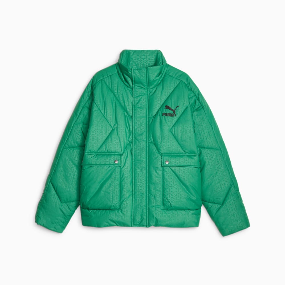 Puma green bomber jacket on sale