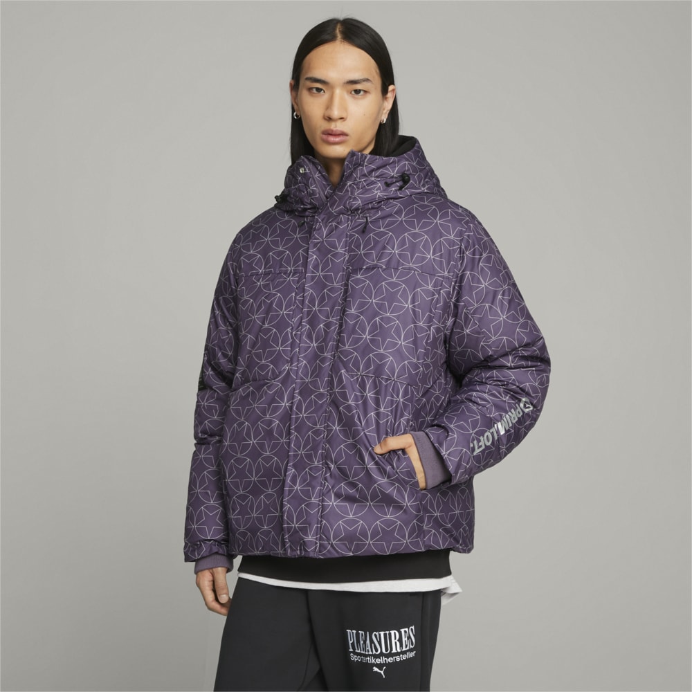 Изображение Puma Куртка PUMA x PLEASURES Men’s Puffer Jacket #1: Purple Charcoal