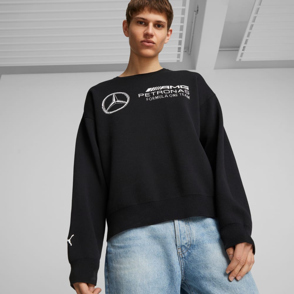 Image Puma Mercedes-AMG PETRONAS Statement Men's Knitted Motorsport Sweater #1