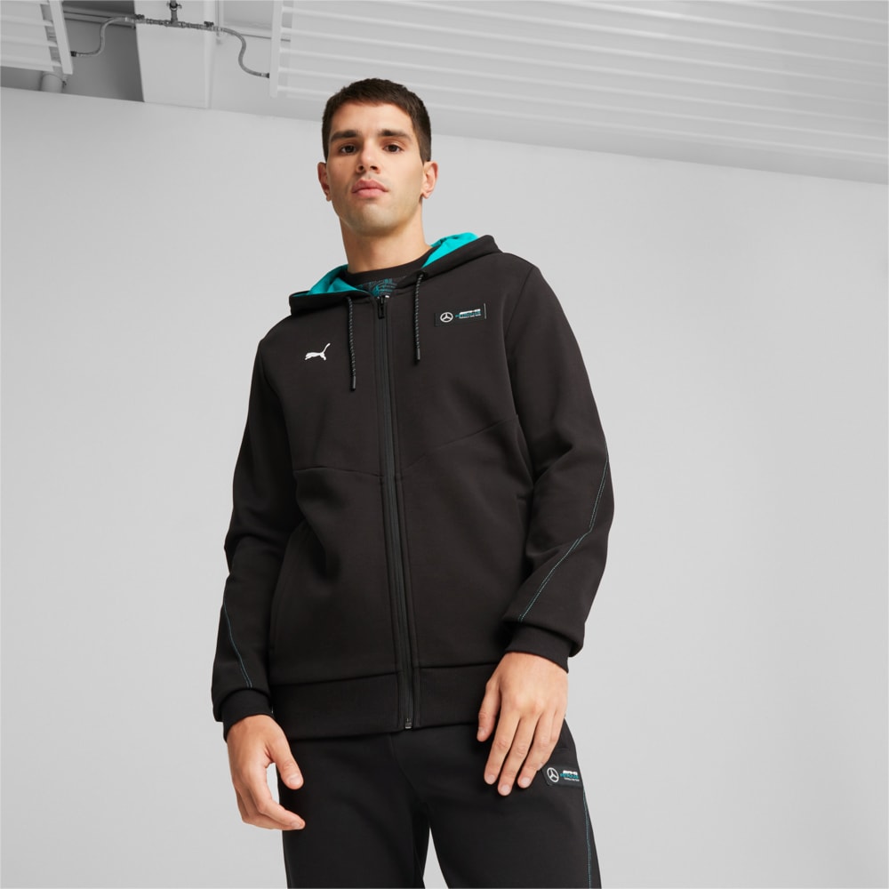 Изображение Puma Толстовка Mercedes-AMG PETRONAS Men’s Motorsport Hooded Sweatshirt #1: Puma Black