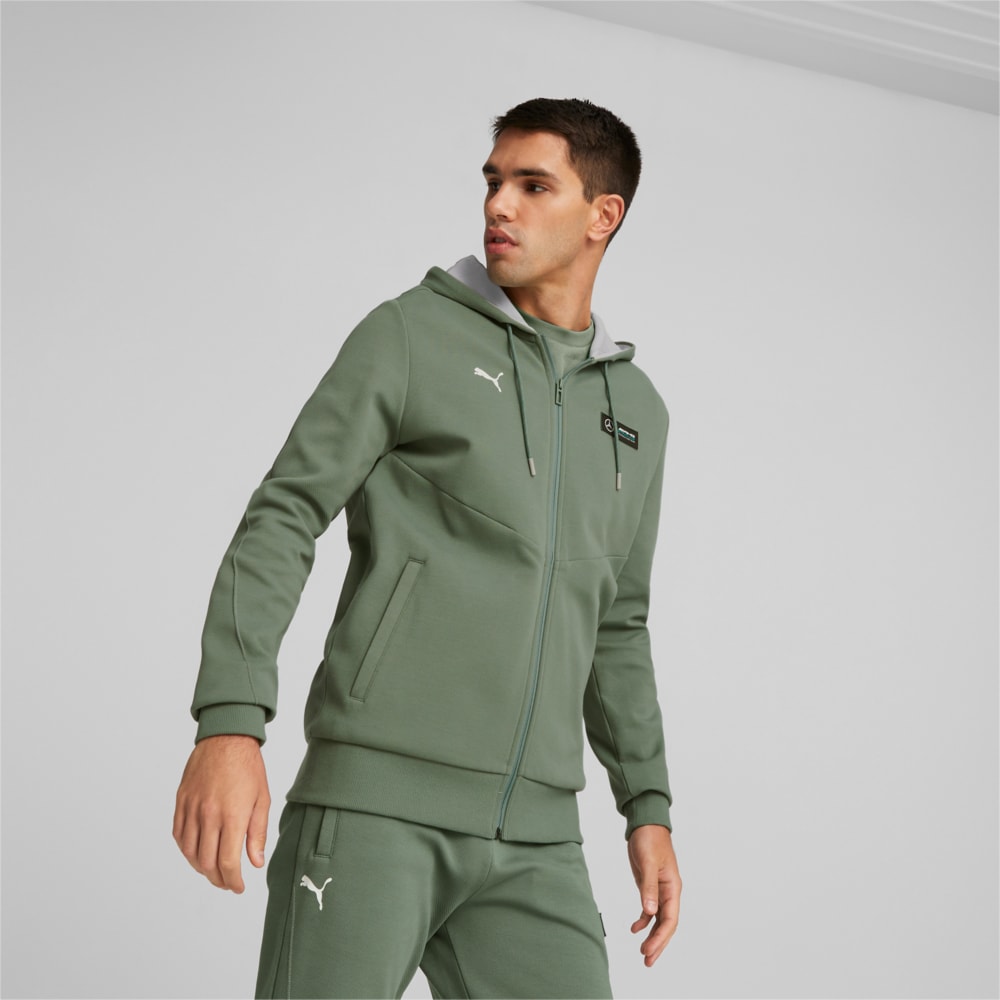 Изображение Puma Толстовка Mercedes-AMG PETRONAS Men’s Motorsport Hooded Sweatshirt #1: Eucalyptus