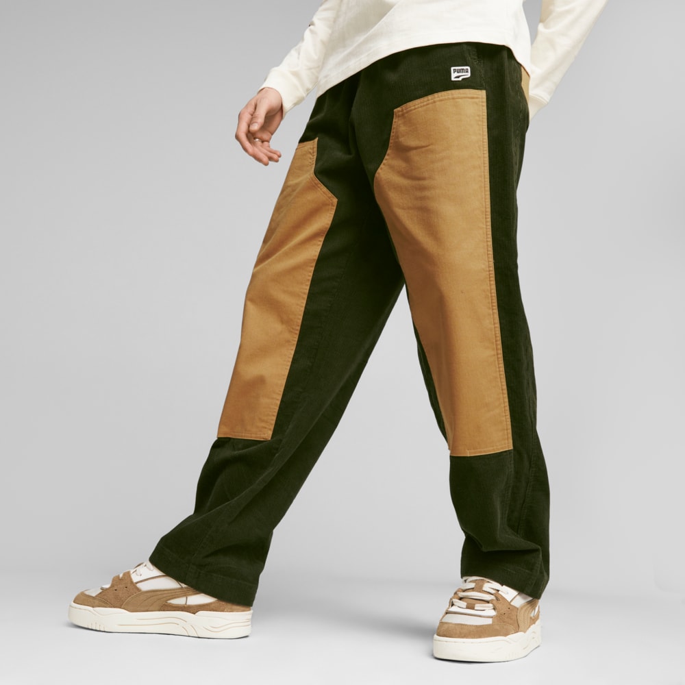 Downtown Men's Relaxed Corduroy Pants, Green, Puma