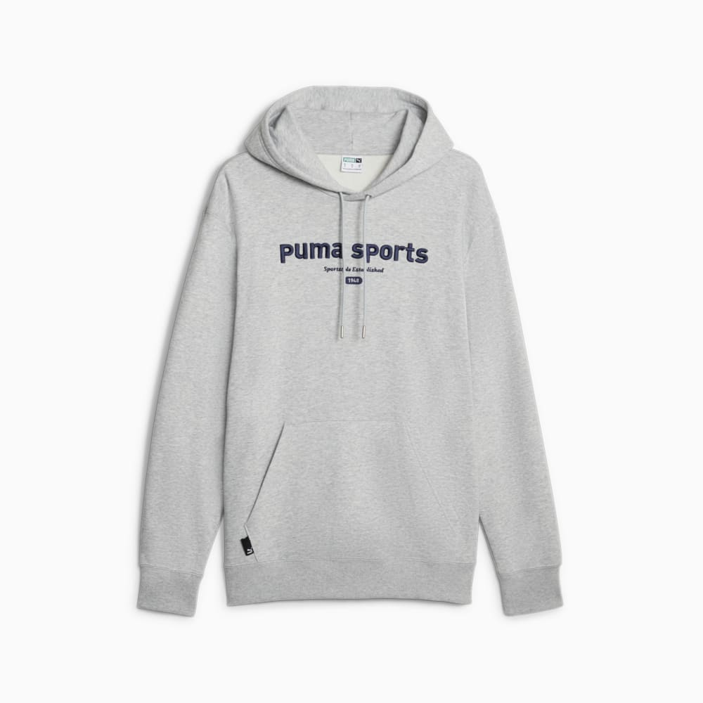 PUMA TEAM Men s Hoodie light gray heather Puma 621322 04