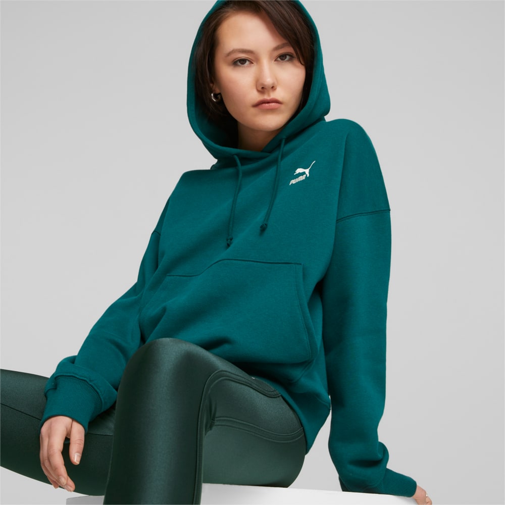 Изображение Puma Худи CLASSICS Women’s Oversized Hoodie #1: Malachite