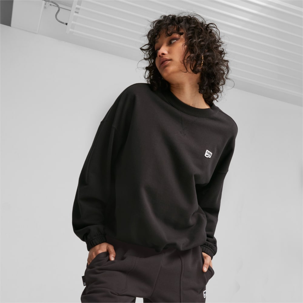 Зображення Puma Толстовка DOWNTOWN Women’s Oversized Sweatshirt #1: Puma Black