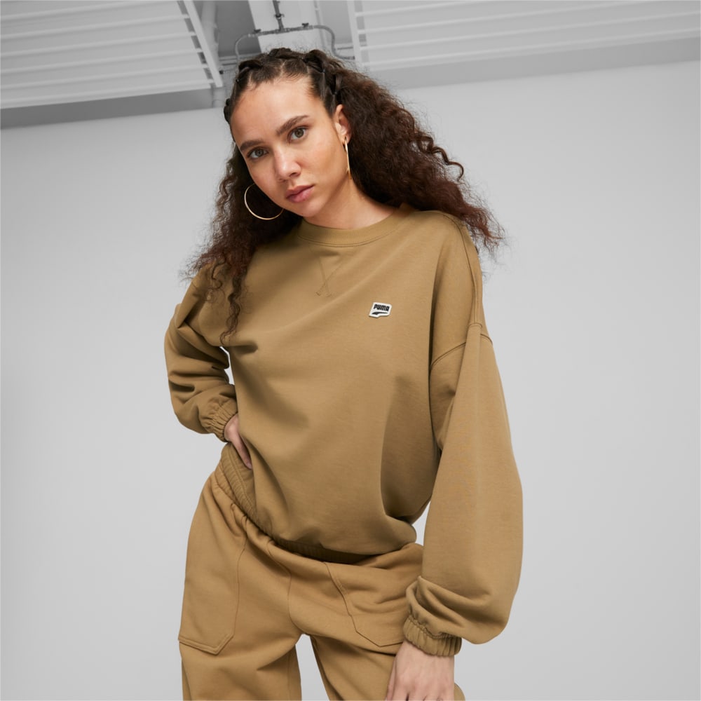 DOWNTOWN Women s Oversized Sweatshirt Toasted Puma 621455 85