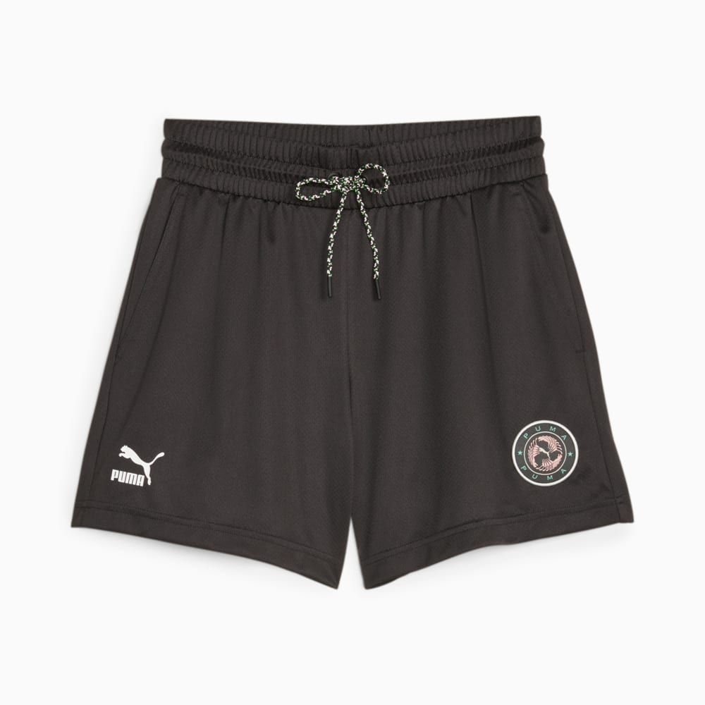 Black puma football shorts hotsell