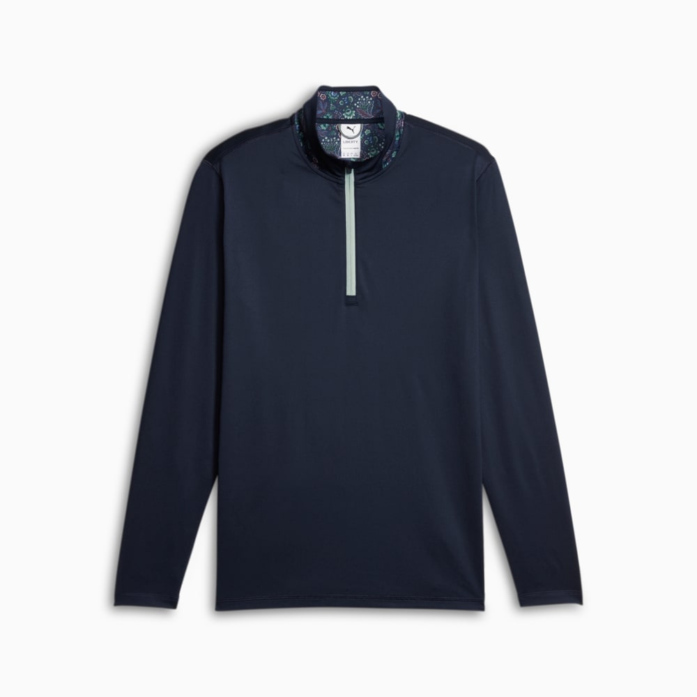 PUMA x LIBERTY Men s Golf Quarter zip Blue Puma Sku 621640 02
